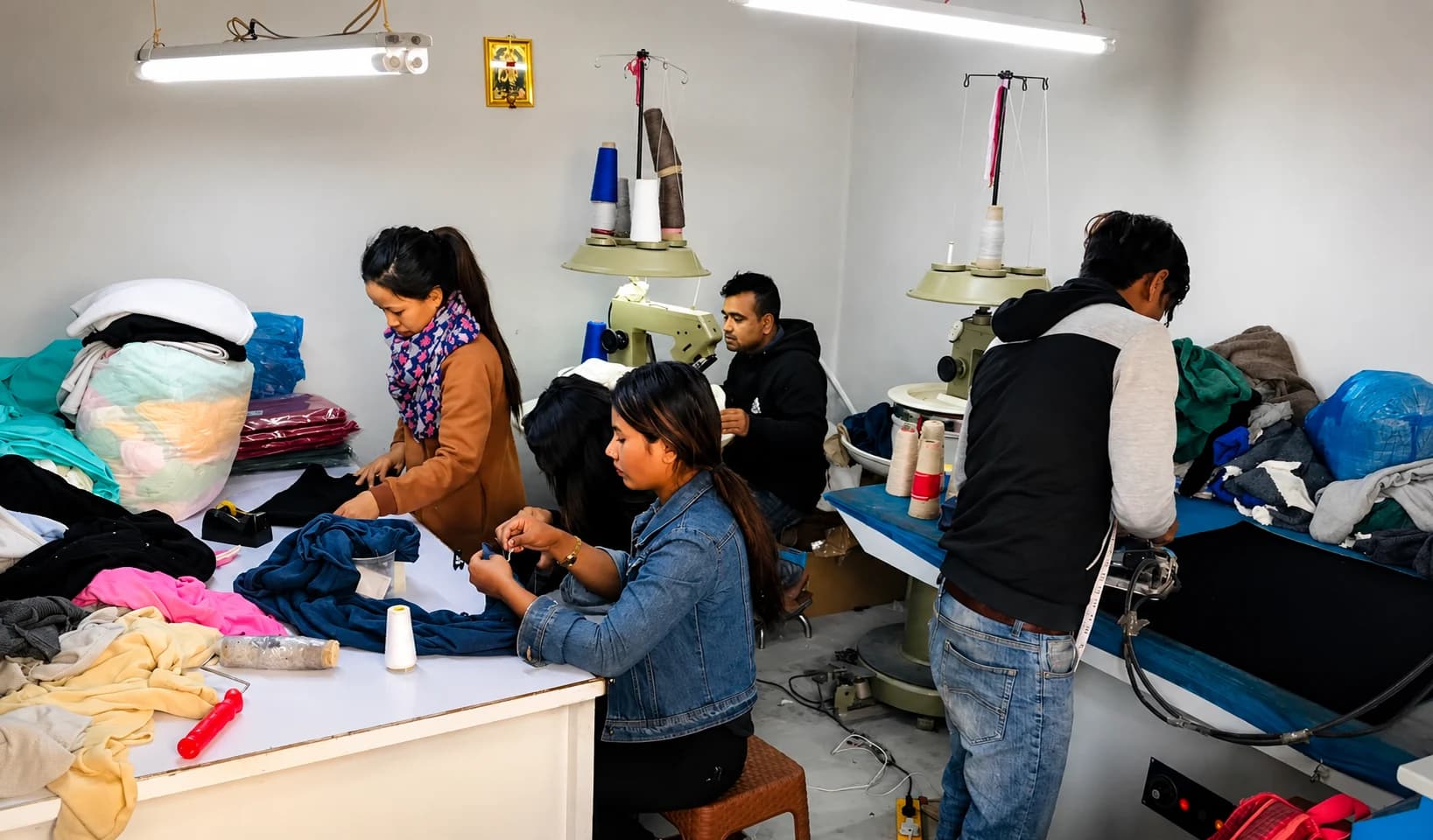Himkash artisan workshop in Nepal — careful craftsmanship