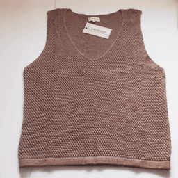 Unisex Honeycomb Cashmere–Merino Vest — Himalayan Taupe view 2