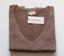 Unisex Honeycomb Cashmere–Merino Vest — Himalayan Taupe view 4