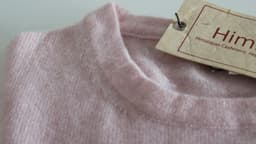 Women’s Blush Pink Pure Cashmere Crew-Neck Sweater view 3