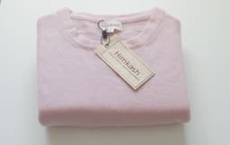 Women’s Blush Pink Pure Cashmere Crew-Neck Sweater view 4