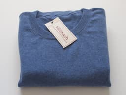 Men’s Indigo Pure Cashmere Crew-Neck Sweater view 1