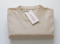 Women’s Cream Pure Cashmere Crew-Neck Sweater view 1