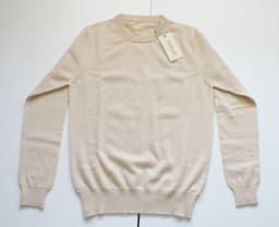 Women’s Cream Pure Cashmere Crew-Neck Sweater view 2