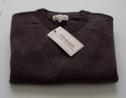 Men’s Taupe Pure Cashmere Crew-Neck Sweater view 4
